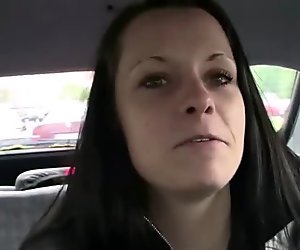 Bitch STOP - Pretty brunette picked up in car park