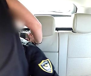 Fake cop bangs hot tanned brunette amateur babe