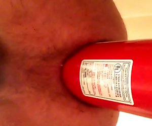 Fire extinguisher anal insertion 