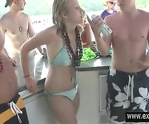 Public whipped cream sex with crazy party teens