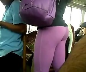  Camel Toe on the Bus