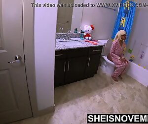 Step Dad Stalking Black Step Daughter On The Commode For Pussy, Msnovember Young Ebony Ass Yanked Off Of The Toilet While Pissing By Horny Father In Law And Savagely Fucked Hardcore Standing Up While Her Mom Is Sleeping On Sheisnovember